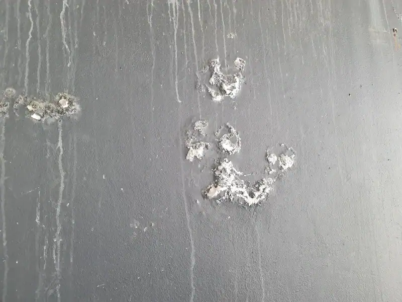 Chalking and bubbling exterior paint before repairs at a private Upper Bishopscourt home