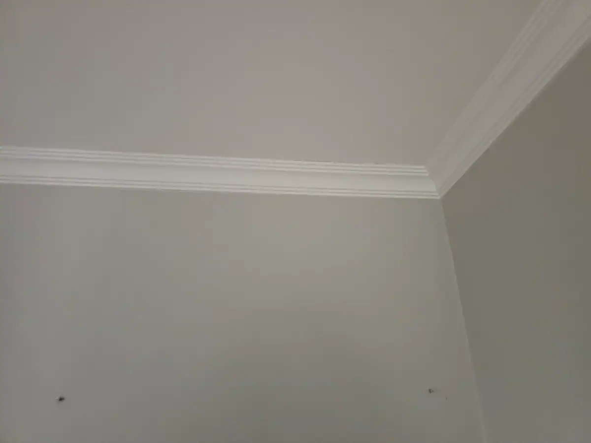 Completed interior wall and cornice after crack repairs and painting at The Stellenberg in Kenilworth
