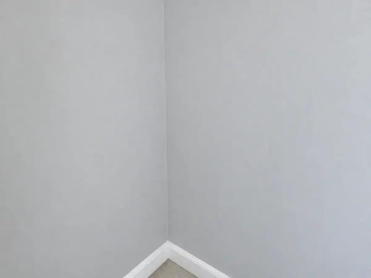 Repaired and repainted interior damp wall after remedial preparation at De Zalze Estate Stellenbosch