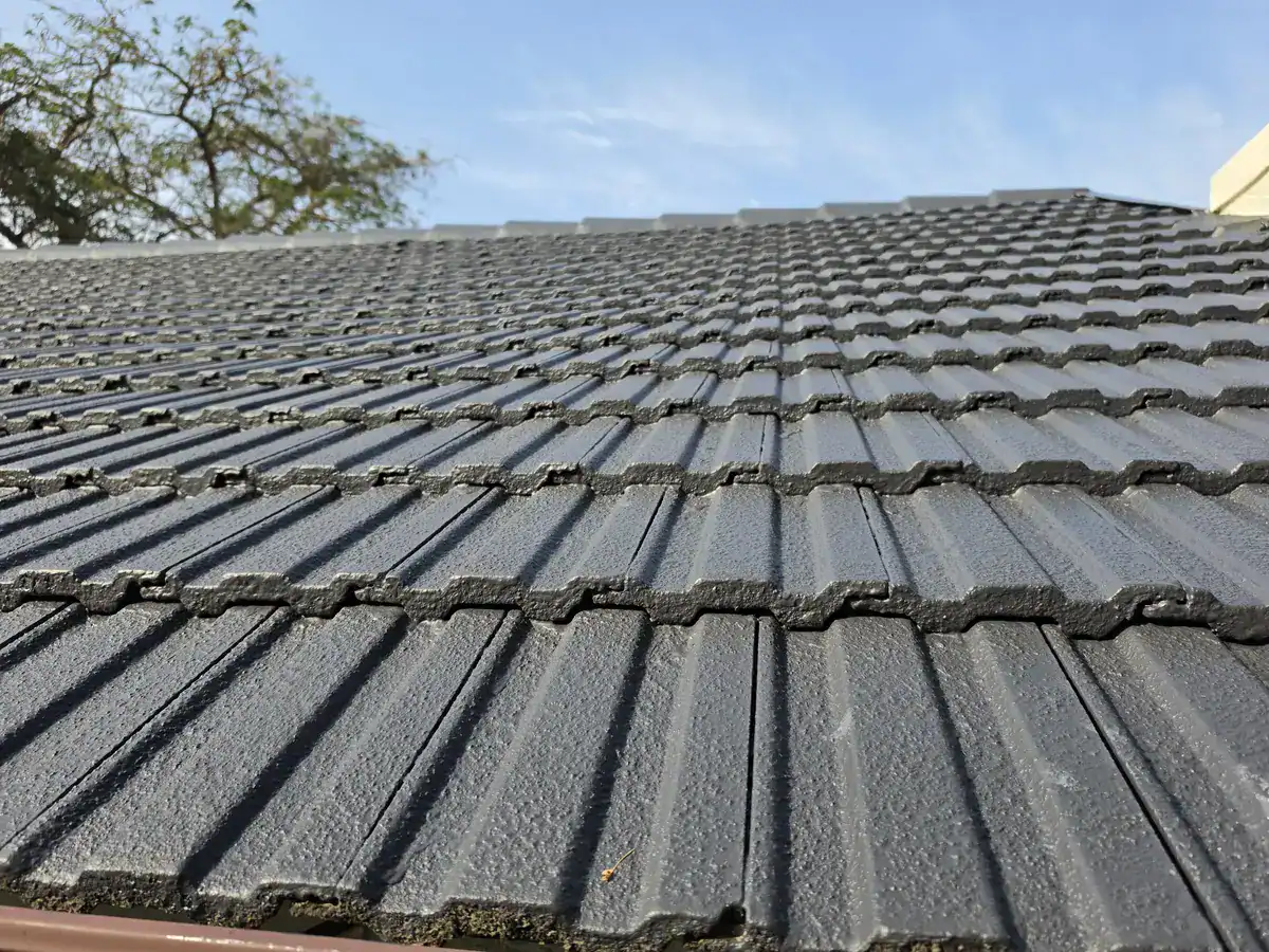 Completed cement tile roof painting in Protea Valley Bellville