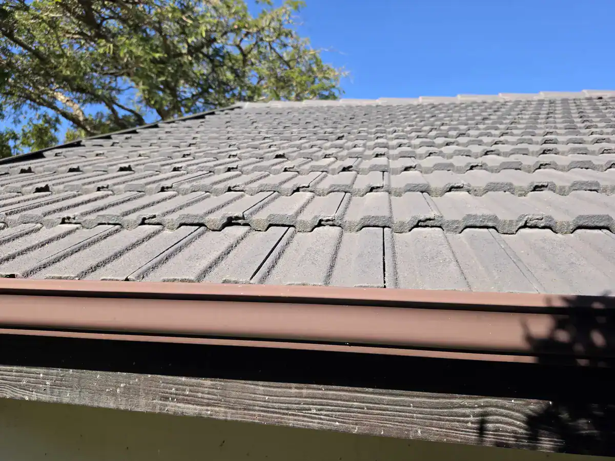 Protea Valley Bellville Cement Roof Tiles Before Painting Weathered and faded cement roof tiles before roof painting in Protea Valley Bellville