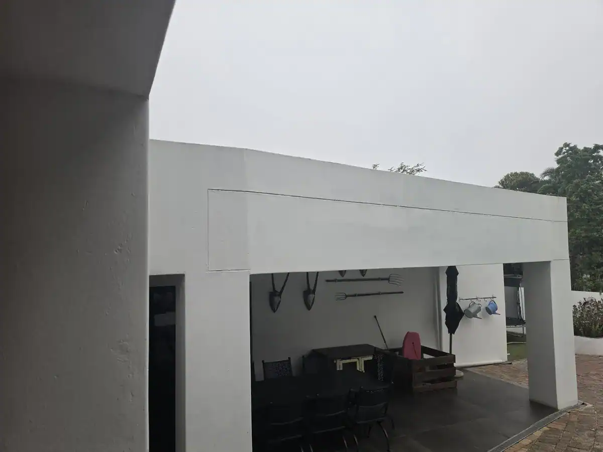 Exterior facade before preparation and repainting at a residential property in Upper Oranjezicht, Cape Town